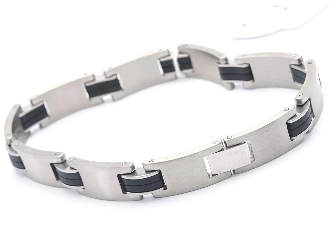 Armband stål 34,3g 22cm med detaljer i plast — Smycken/Armband — Kaplans