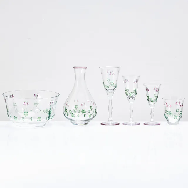 EVA ENGLUND. Servisdelar, 44 st, glas, "Linnea", Orrefors.