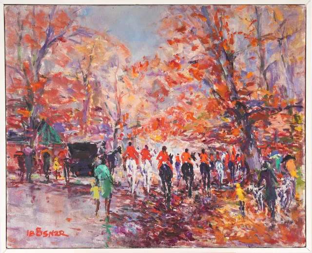 Ib Eisner. 'Hubertus' riders. Oil on canvas
