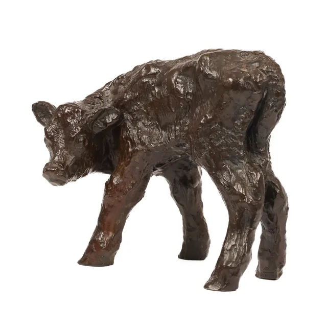 Gudrun Lauesen for Just Andersen: Calf, figurine of disco metal no. 2405