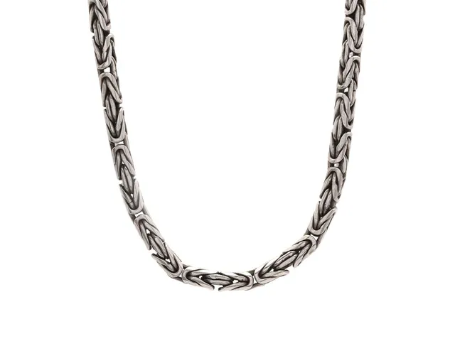 HALSKEDJA, sterlingsilver, kejsarlänk, längd 51,5 g. 48,5 g.