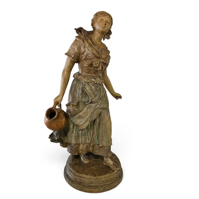 PIERRE CORDIER (1853-1925). Escultura en terracota. Aguadora.