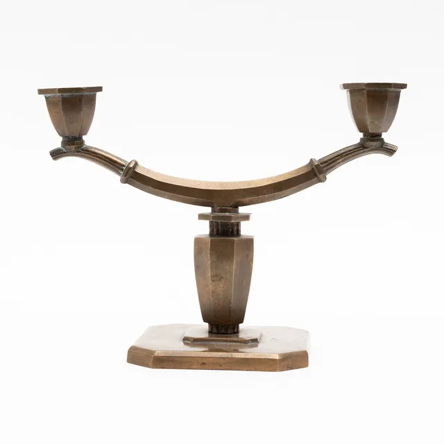 SUNE BÄCKSTRÖM. Kandelaber, Swedish Grace, brons, 1930/40-tal.