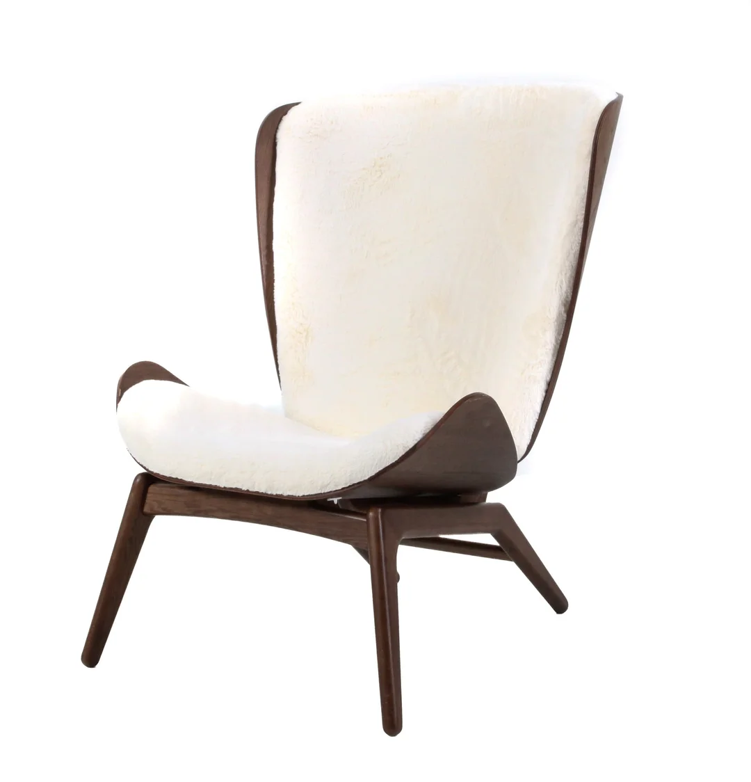 Tor Hadsund. High-backed armchair model The Reader, smoked oak / plush — Furniture/Lounge chairs — Lauritz