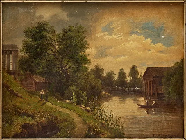 ALBERT  BLOMBERGSSON. Motif from Norrala, Hälsingland.