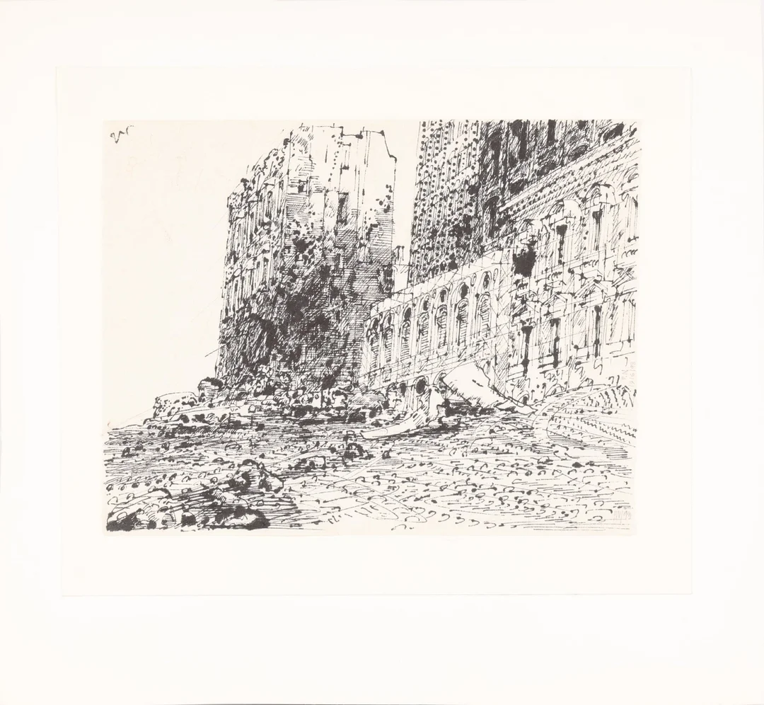 Palle Nielsen: City Party, pen and ink 1993 (cd) — Paintings and sculptures/Drawings — Lauritz