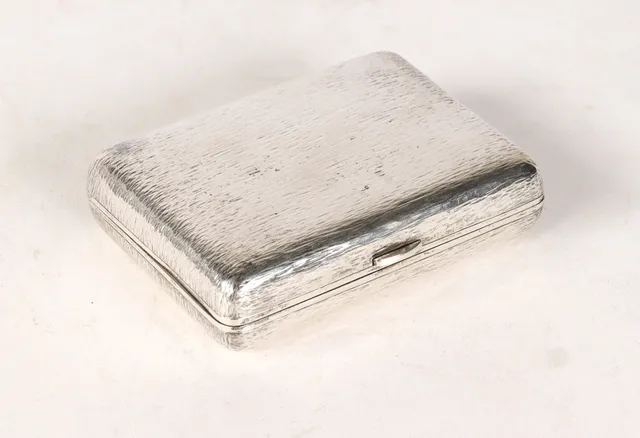 A. Dragsted. Silver case with hare fur surface, 1897