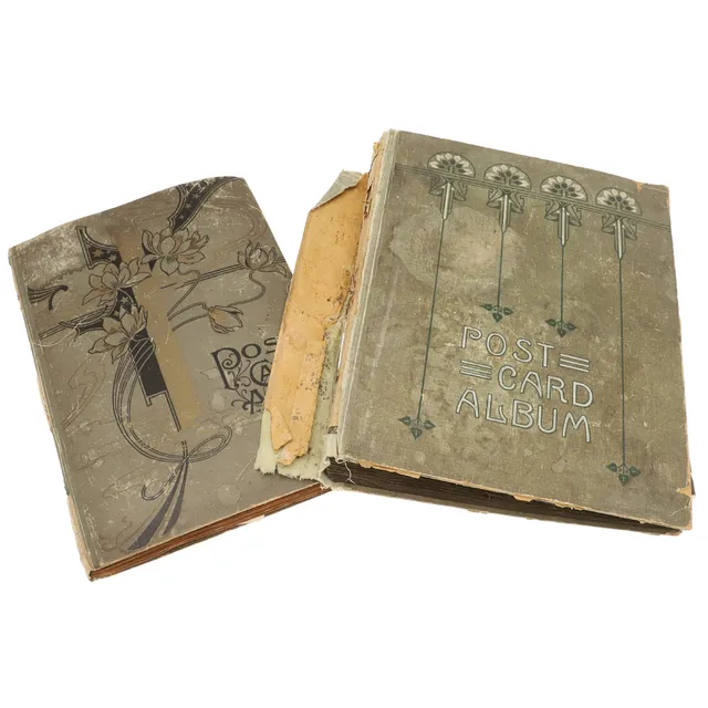 TWO VINTAGE POSTCARD ALBUMS.