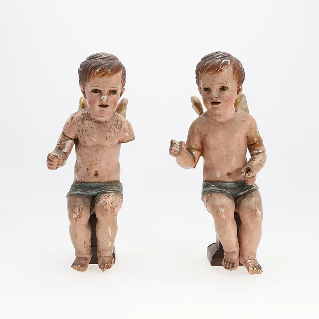 SPANISH SCHOOL, 18TH CENTURY. Angels.