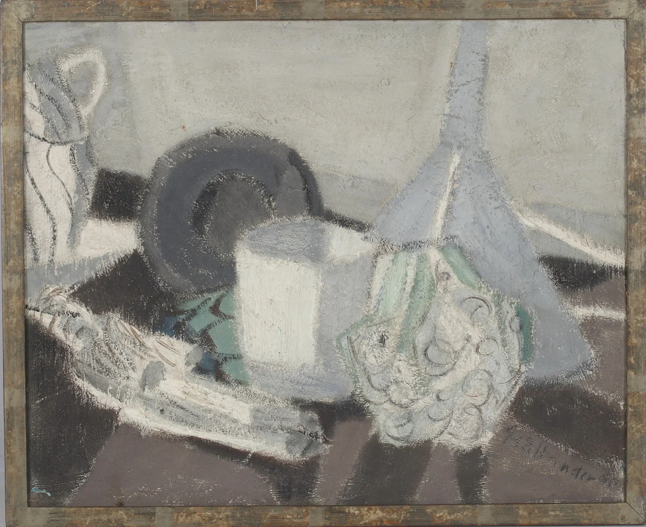 GUNNAR HÅLLANDER. "Stilleben", olja på duk, signerad. — Paintings — Stadsauktion Sundsvall