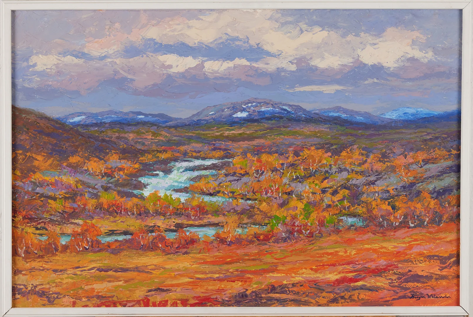 BIRGER WELANDER. "Stekenjokk", olja på pannå, signerad. — Paintings — Stockholms Auktionsverk Magasin 5