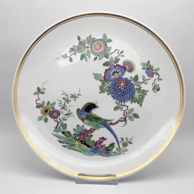 Meissen Teller „Indische Fels & Vogelmalerei“, 4. Wahl, D. 26cm, 20. Jahrhundert.