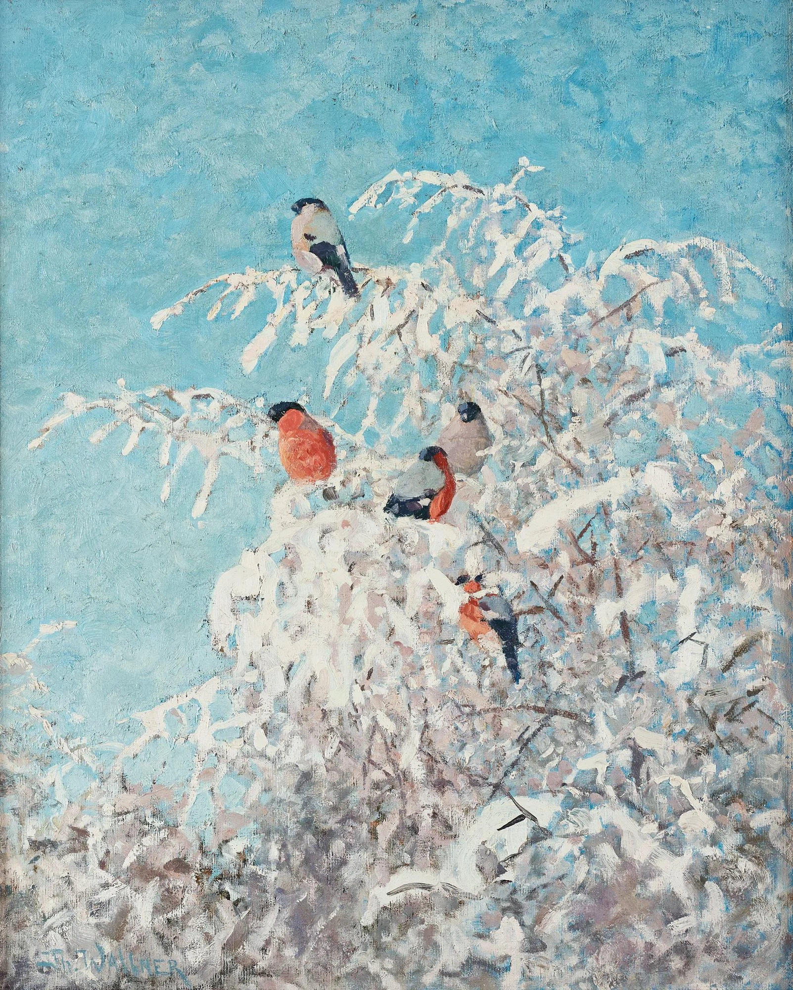 Thure Wallner, Domherrar i vinterlandskap. — Bukowskis