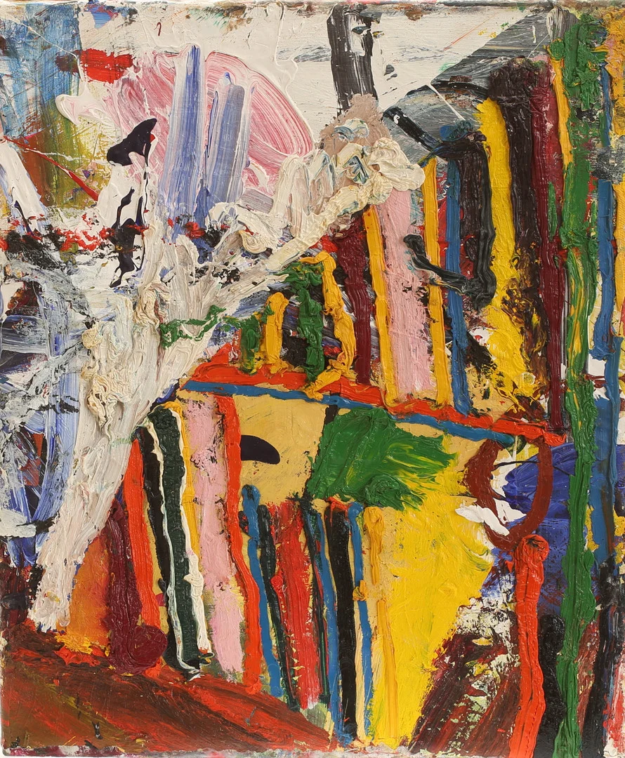 JARL INGVARSSON. Olja på duk, "Bibliotek", signerad a tergo. — Paintings — RA Auktionsverket Norrköping