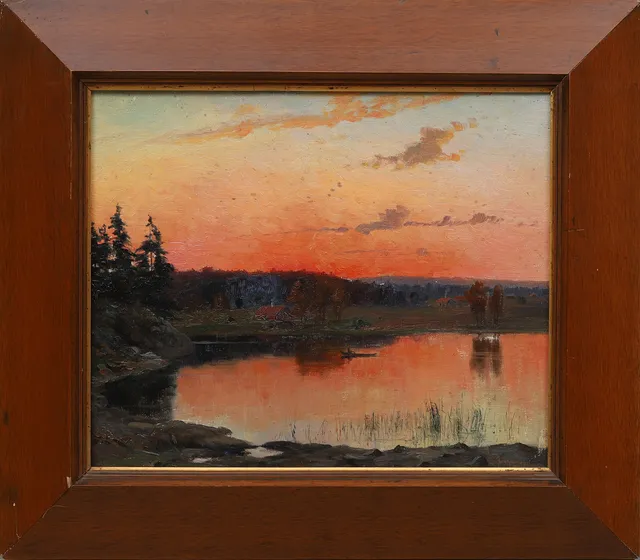ERIK ABRAHAMSSON. Olja på duk, signerad och daterad 1896.