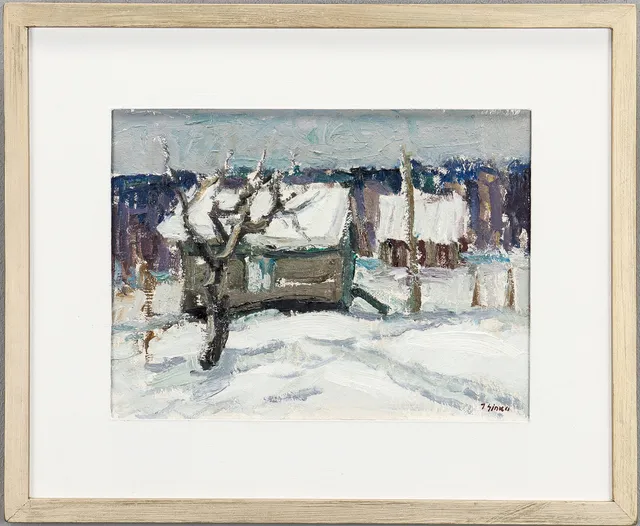 IMANTS SINKA. Vinterlandskap.