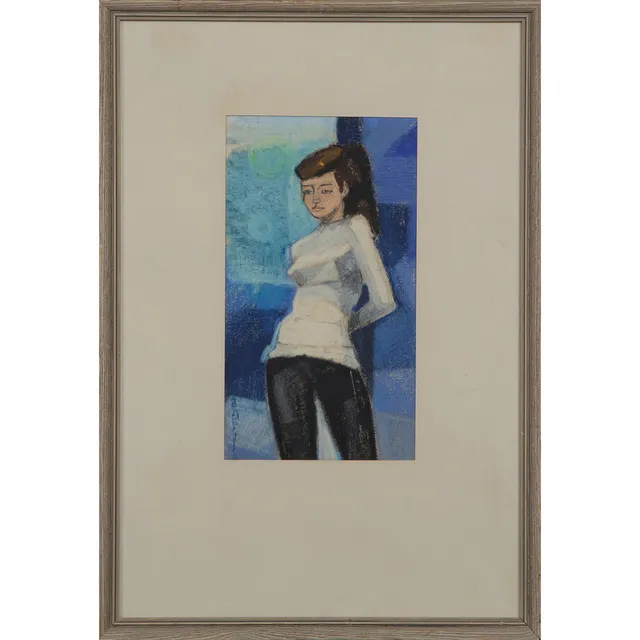 BJÖRN GIDSTAM. PASTELL, SIGNERAD, INGLASAD.