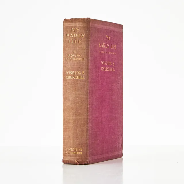 WINSTON CHURCHILL. My Early Life. A Roving Commission, Thornton Butterworth, London 1930.