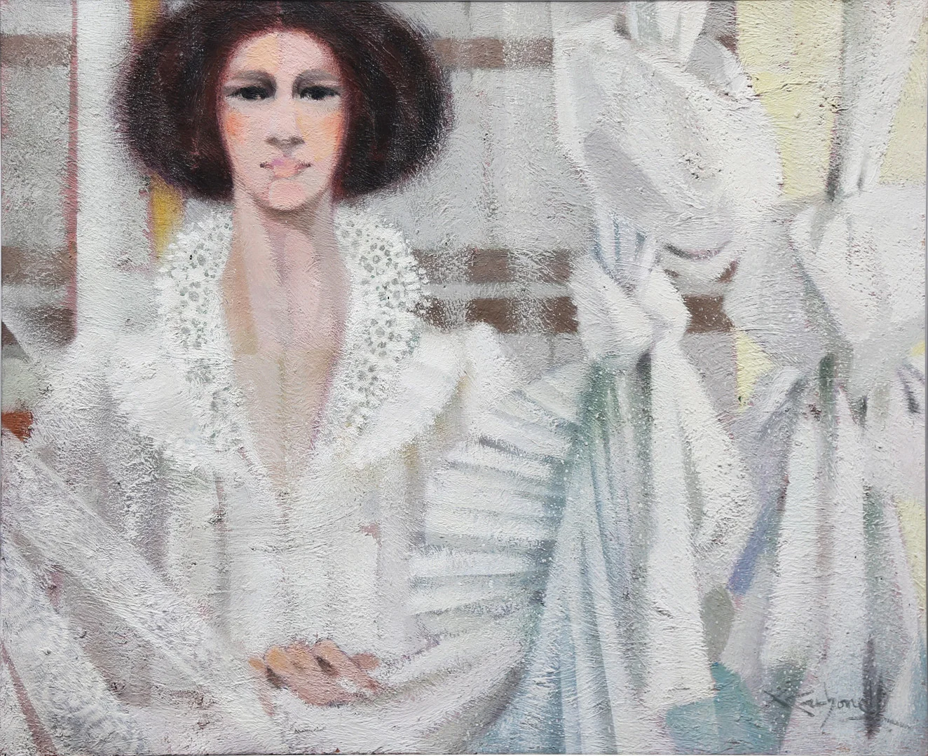 XAVIER CARBONELL. "Venedora de nusos". — Paintings — Balclis