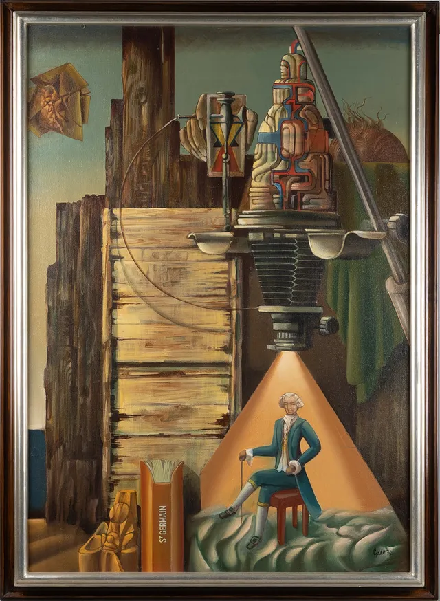 BERTIL GADÖ. "Hommage A St Germain", olja på duk.