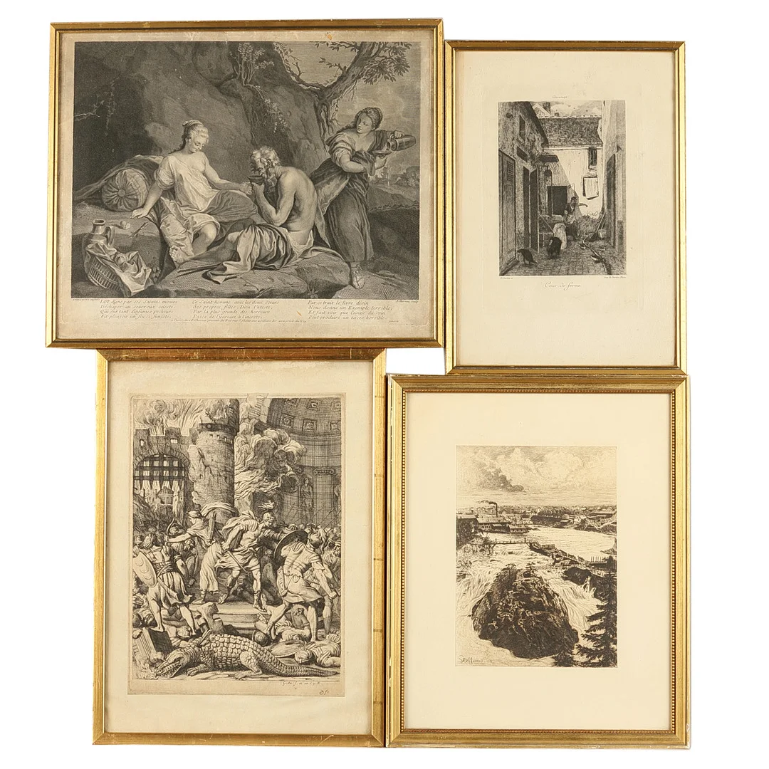 GRAVYRER, 11 st, 1700/1800/1900-tal. — Engravings & Prints — Crafoord Auktioner Stockholm
