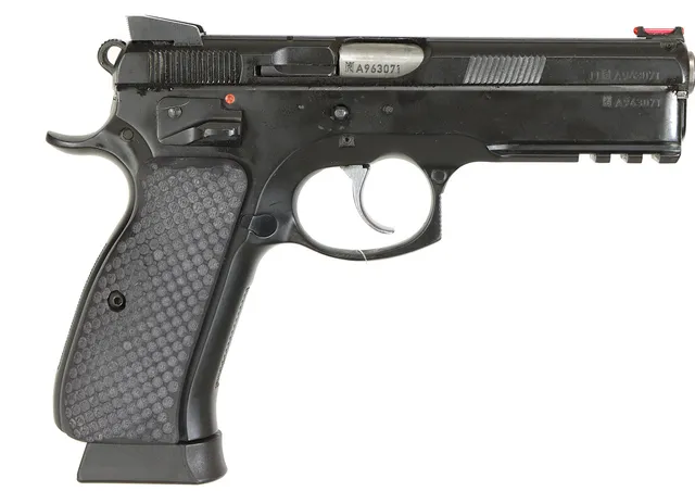 PISTOL, fabrikat CZ, modell 75 SP-01 Shadow, kaliber 9x19, tillv.nr A963071, se-nr SE2316116.