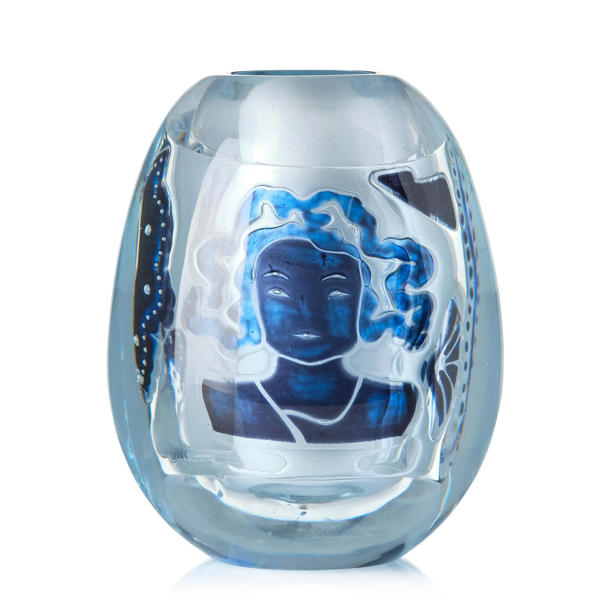 Edvin Öhrström, vas, glas, ariel, Orrefors 1939, nr 188. — Bukowskis