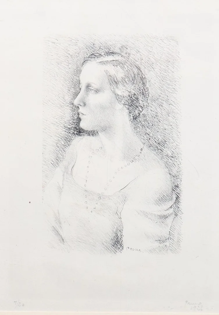 PERE PRUNA (1904–1977). Una joven. — Engravings & Prints — Barcelona Auctions