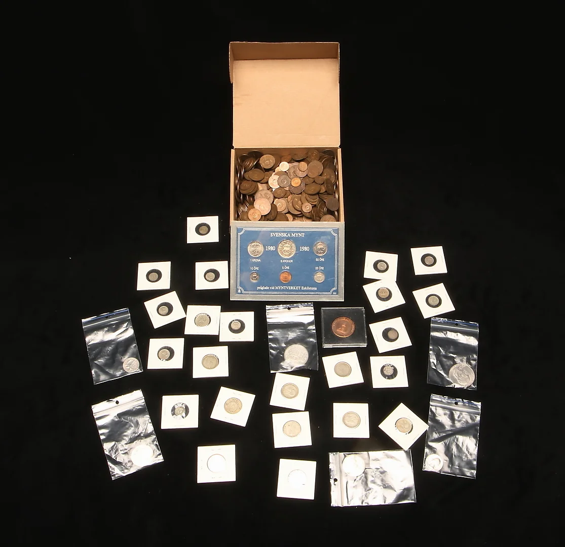 MYNT, silver, koppar. 1900-tal. — Coins & Banknotes — Kalmar Auktionsverk