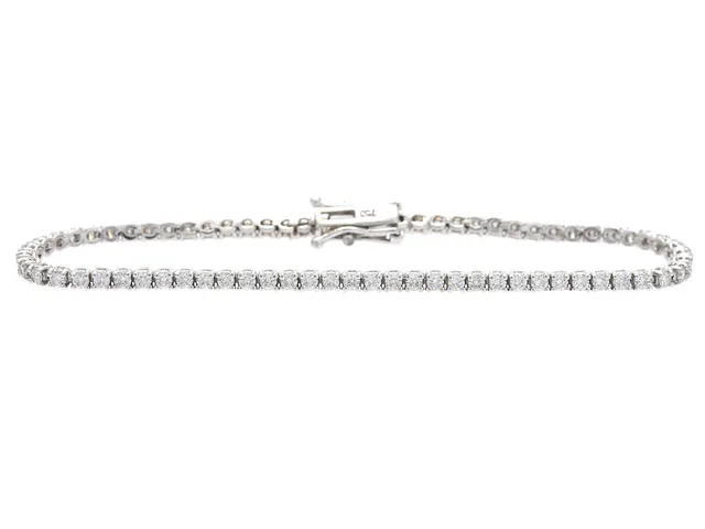 TENNISARMBAND, 18K vitguld, 71 briljantslipade diamanter ca 2,01 ct, ca TW-W/VS-SI, längd 16,5 cm, vikt 6,4 g.