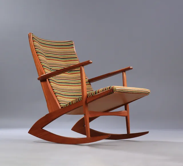 Søren Georg Jensen. Teak rocking chair from the 60s