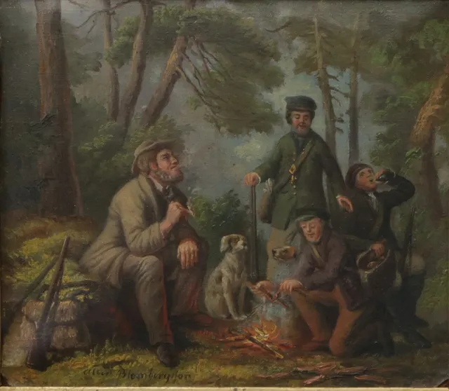 ALBERT  BLOMBERGSSON. OLJA, på duk, signerad, 1800-tal.
