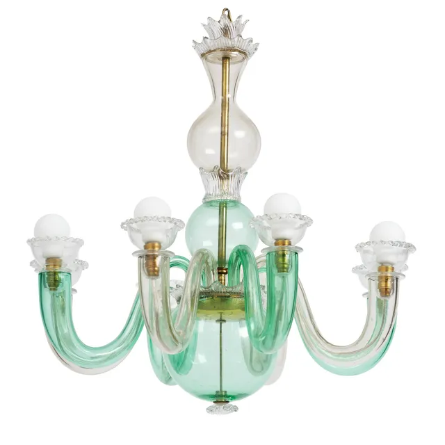 Gio Ponti, ljuskrona, Venini, Murano, Italien, 1945-50.