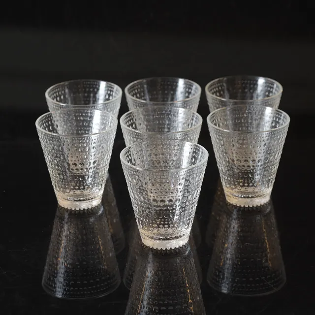 OIVA TOIKKA. Glas, 7 st. "Kastehelmi", Iittala.