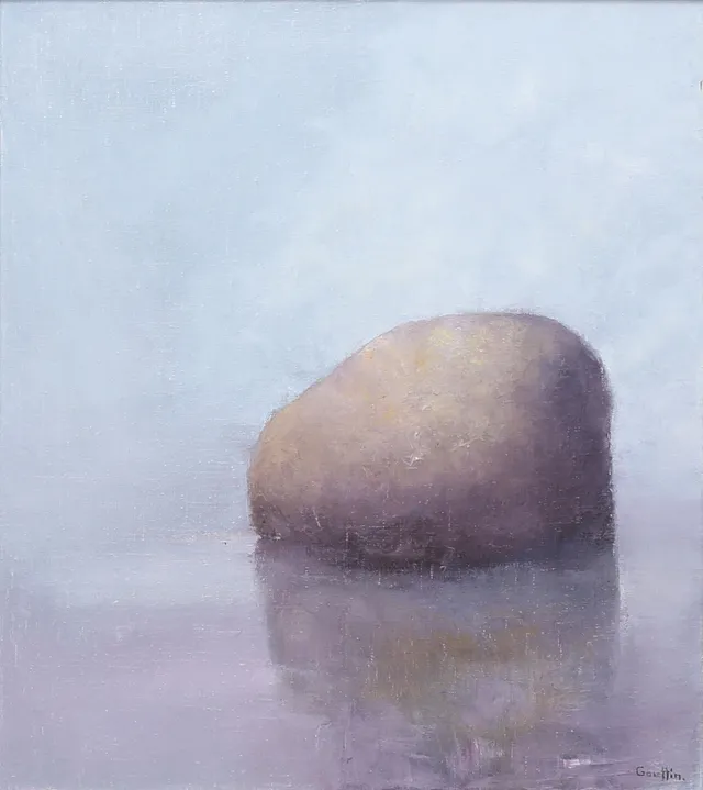 GUNNAR GAUFFIN. "Stenen". Olja på duk, signerad.