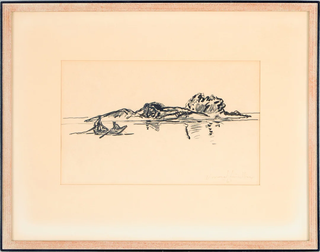 HARALD LINDBERG. "Silhuetter i stillheten I". — Paintings — Uppsala Auktionskammare
