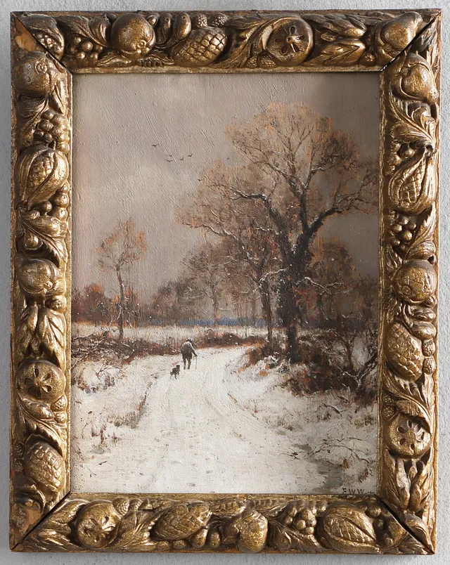 EDWARD WILKINS WAITE (1854-1924). 'BRIMPTON LANE, WOOLHAMPTON'.