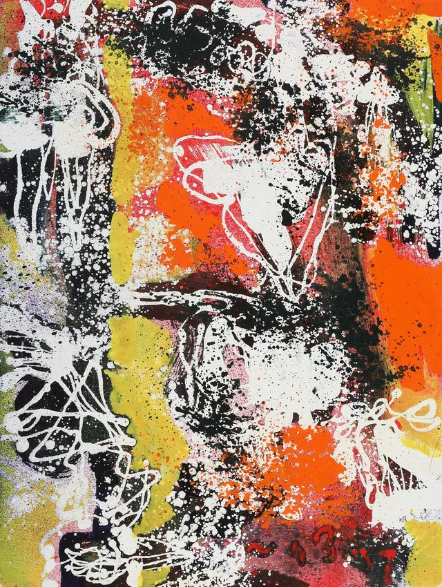 “Enemy the great”, 2013. Signed P. Nyborg with title and date on the reverse. Acrylic on canvas. 80×60 cm.