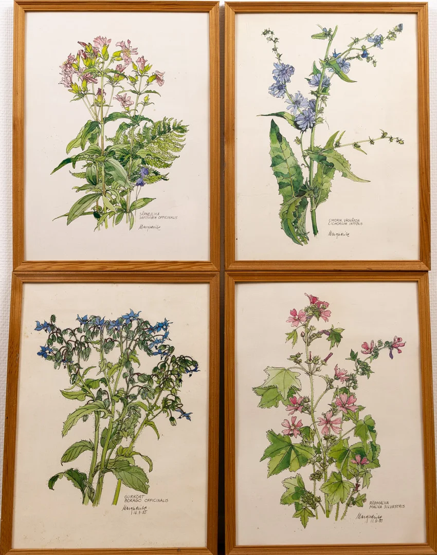 MARGUERITE WALFRIDSSON. Tryck, 4 st, signerade. — Engravings & Prints — Karljohan Auktioner