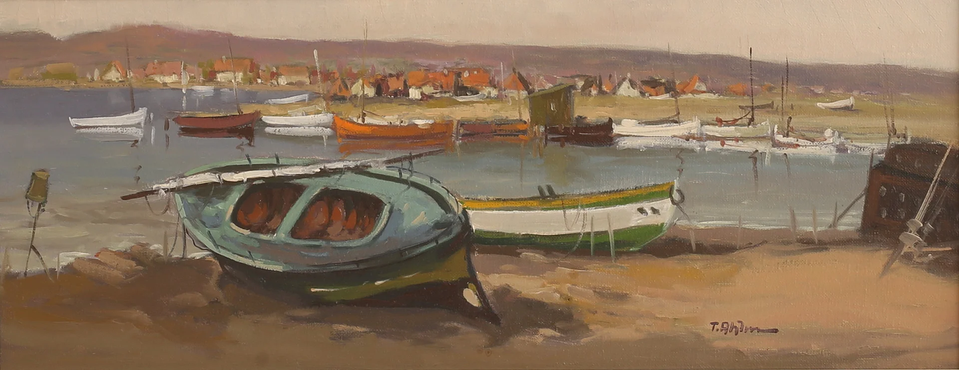 TAGE RUDOLF AHLM. Olja på duk, signerad. — Paintings — RA Auktionsverket Norrköping
