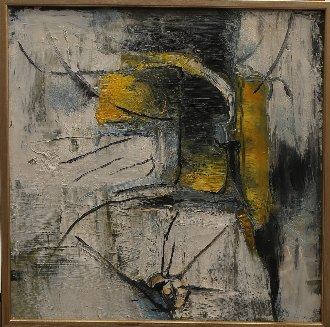 ERWIN ANDERSSON. Olja på duk, "Från en hästräfsa", signerad EA. — Paintings — Limhamns Auktionsbyrå