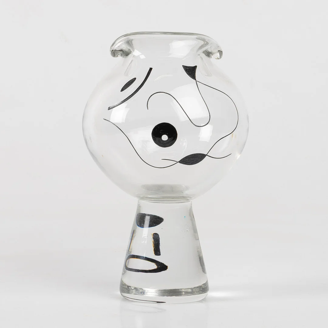 BENGT ORUP. Vas, ur serien "Grapa", Johansfors, formgiven 1952. — Art glass — Stockholms Auktionsverk Helsingborg