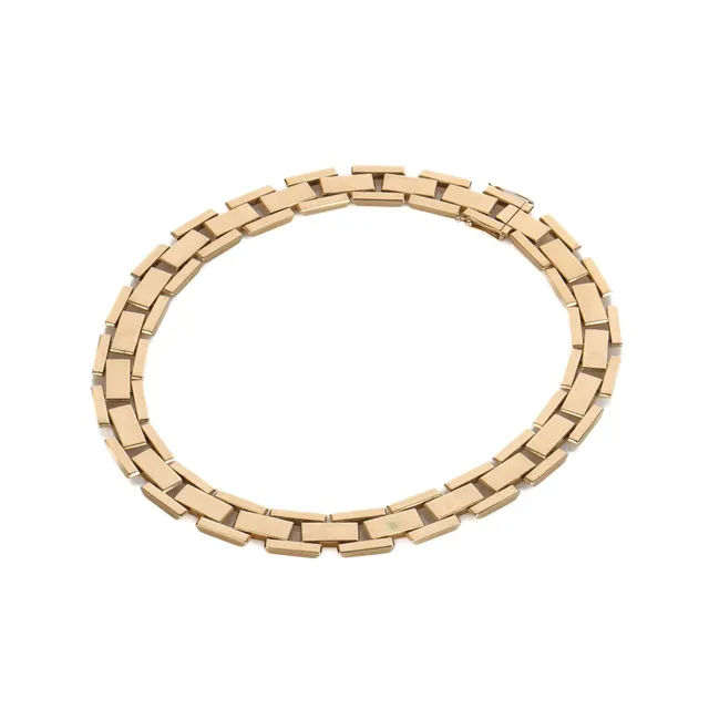 Aage Albing. Block necklace of 14 kt gold, 62.5 gr