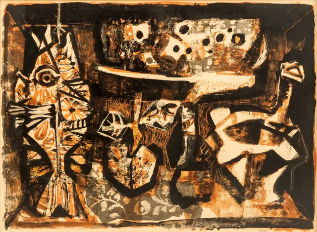 ANTONI CLAVÉ (1913-2005). Stilleben mit Fisch.