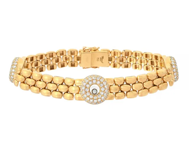 CHOPARD, armband, Happy Diamonds, 18K guld, briljantslipade diamanter ca 3,00 ctv, refnr 85/2444-20, serienr 9669409, längd 19,5 cm, vikt 60,0 g, originaletui.