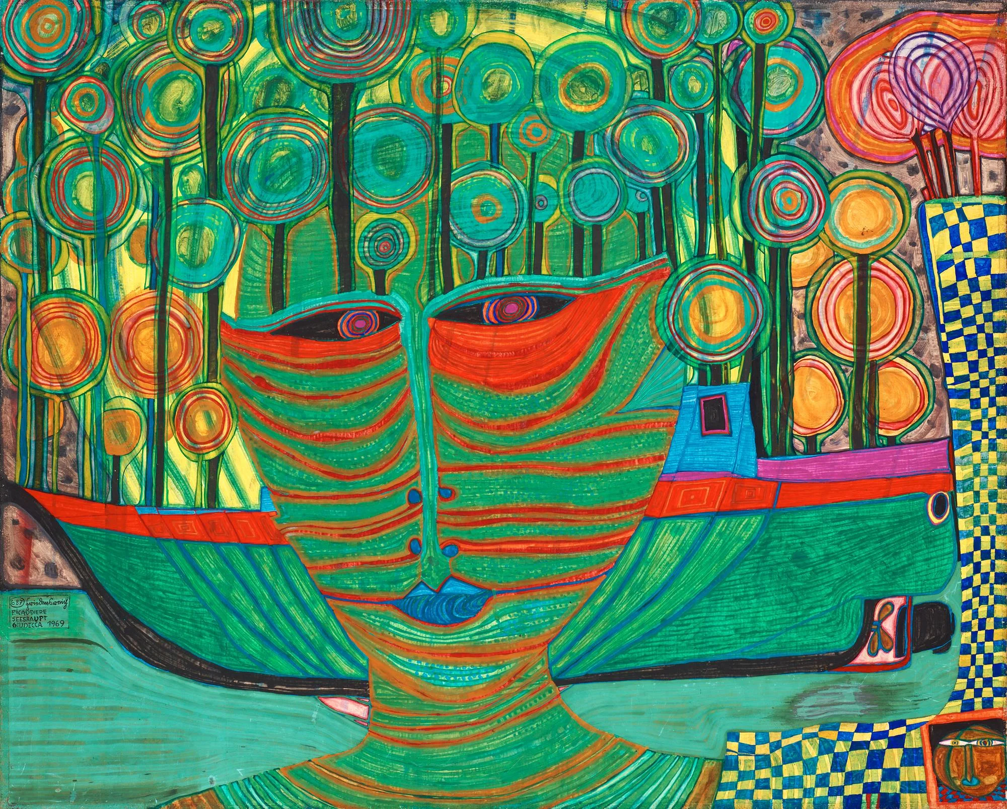 Friedensreich Hundertwasser, "Columbus landet in Indien". — Bukowskis