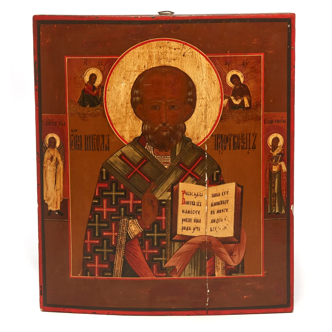 Ikon - St. Nicolas av Myra — Ikon - St. Nicolas av Myra — Gjenstand/Antikviteter og eldre møbler — Blomqvist
