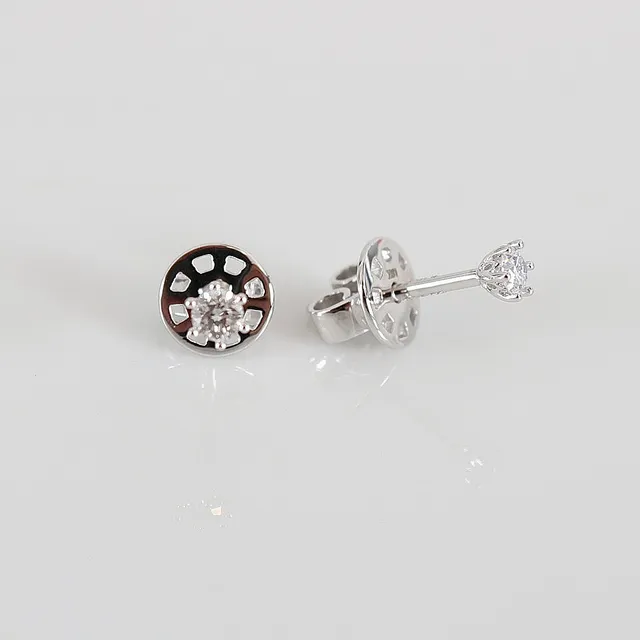ENSTENSÖRHÄNGEN, 0,16ct, vitguld 18K.