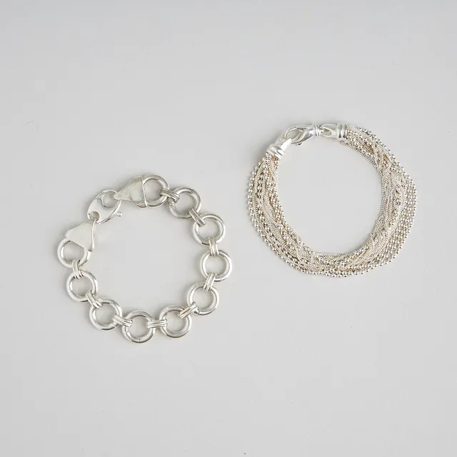 ARMBAND, silver, 2 st.