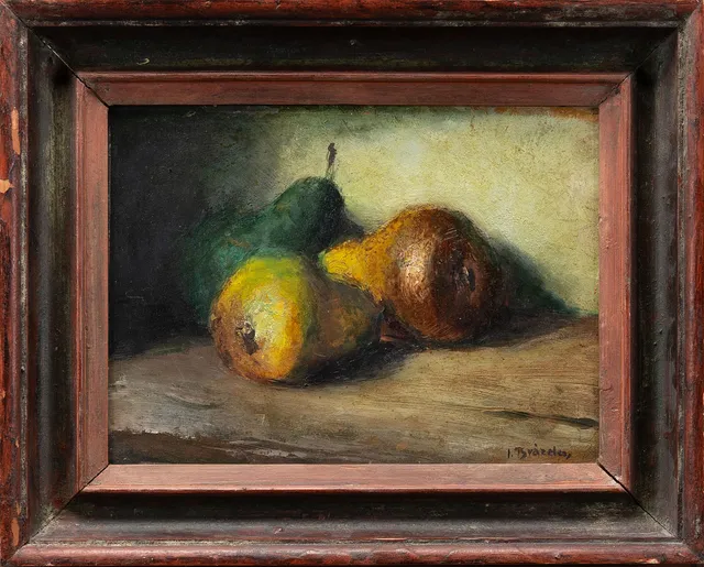 JAN BRAZDA. Olja på pannå, 1900-tal.